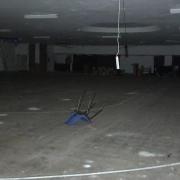 The abandoned roller derby area