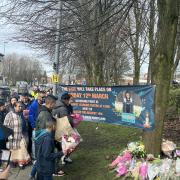Flowers were laid at the site where Alisha died