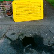 The hole went unrepaired for around six weeks