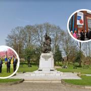 The war memorial was celebrated in a special service