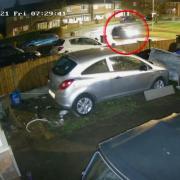 CCTV shows the run up to the attack with Ahmed's car circled in red