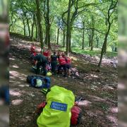 Oldham Mountain Rescue Team rescue a boy from Tandle Hill