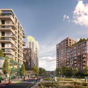 CGI suggests what the site will look like with hundreds of new homes