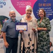 Cath Magee collected Sue's award for her