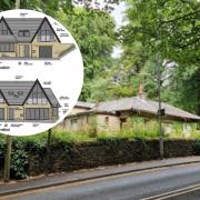 The house currently and (inset) how it could look if planning permission is granted