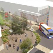 A CGI image of planned improvements near Oldham bus station