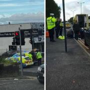 A young man is in hospital after the crash