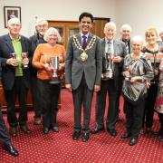 Cllr Zahid Chauhan, centre, with the winners