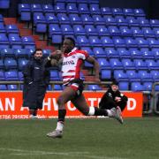 Mo Agoro scoring against Halifax Panthers Picture: Dave Murgatroyd