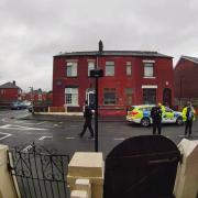 Police and a bomb disposal robot were seen on Ellesmere Street