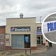 A cordon has been in place at the Domino's on Oldham Road, Failsworth