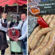 It was their 'Welsh dragon' sausage which saw them take home the trophy