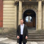 Adam Hawksbee visited Chadderton as part of his new role
