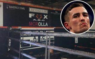 The aftermath of the fire at the gym (Picture: PA) and Anthony Crolla, inset