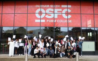 Students celebrate their results