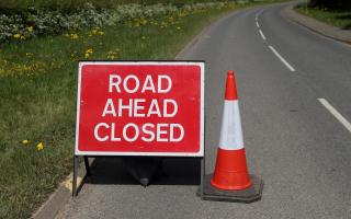 Road Closed signs. Tuesday May 12th 2020.