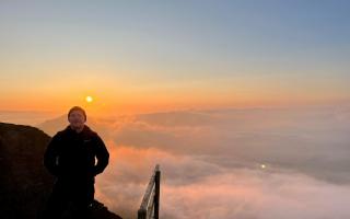 Danny Caldecott standing in front of the cloud inversion