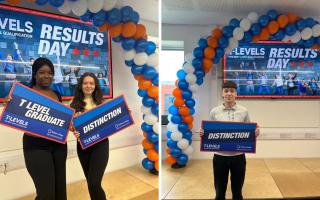 Sharon Balogun, Molly Walsh and Joe Davies took home high T level results this year