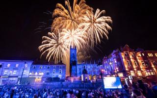 Fireworks at last year's Christmas Lights Switch On
