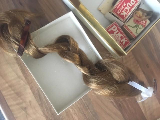 Can you help? Keepsake box full of locks of hair - including long blonde  plait tied in ribbon - found on side of Ashley Road, Altr | The Oldham Times